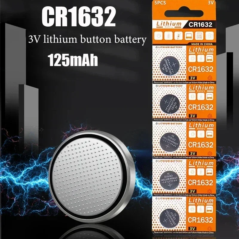 5-60PCS New CR1632 button battery Lithium button battery 3V LM1632 BR1632 ECR1632 CR 1632 electronic watch remote control toy