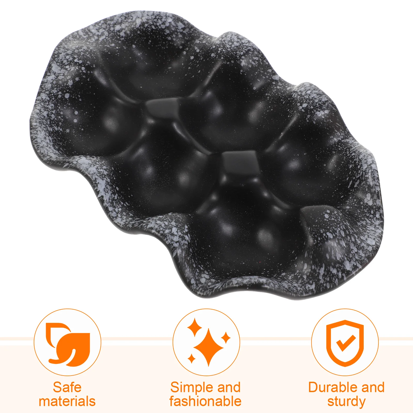 

Eggs Organizer Tray Holder Platters Dish Cute Protective Ceramic Countertop Fixing Separators