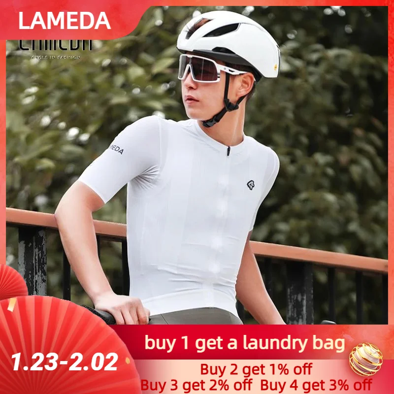 Lameda Short Cycling Jersey Carvico Fabric Cycling Clothes  Breathable Quick Drying Cycling Shirt Upf50+ Men's Cycling Clothing