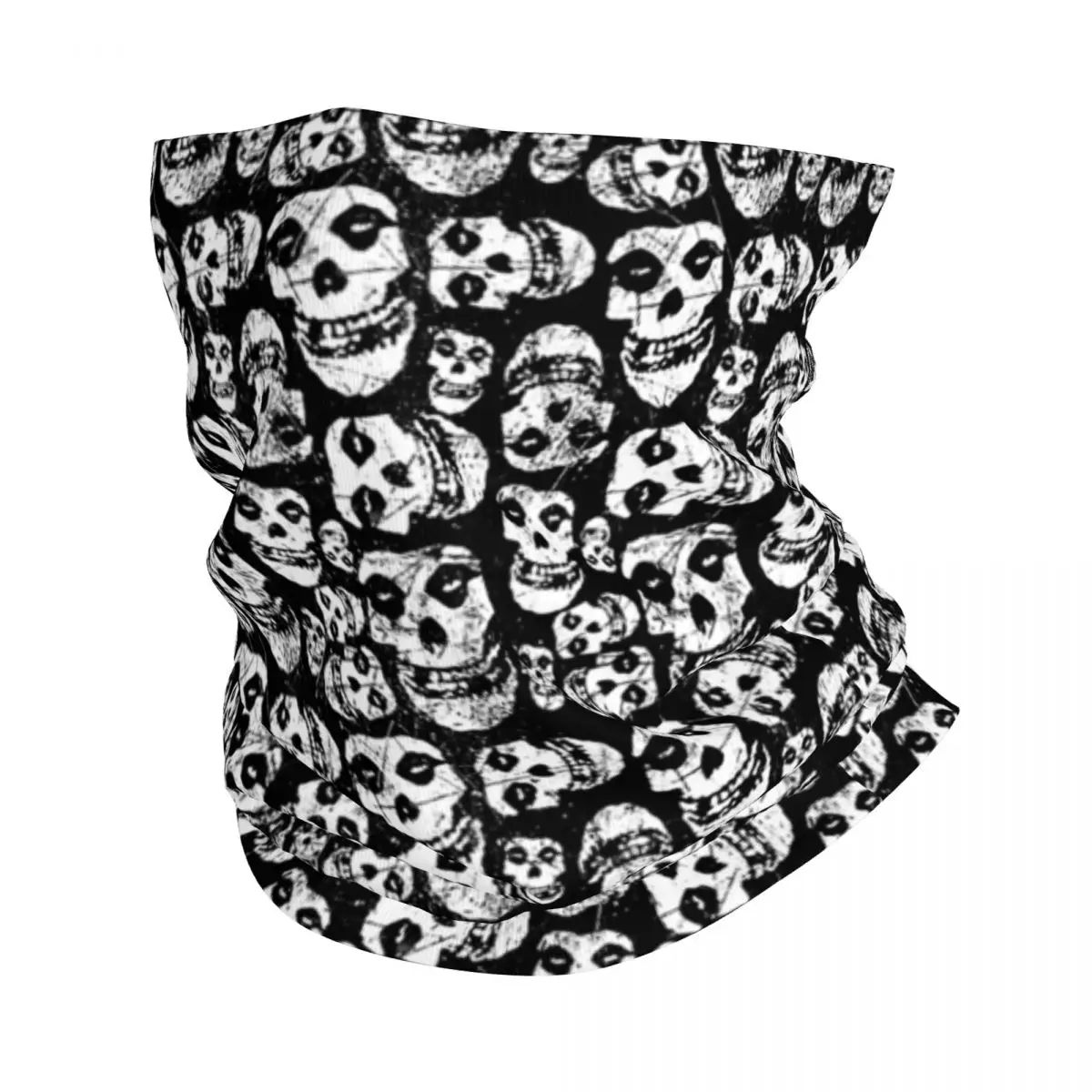 Misfits Skull Bandana Neck Gaiter Printed Balaclavas Wrap Scarf Multifunctional Headband Fishing for Men Women Adult Breathable