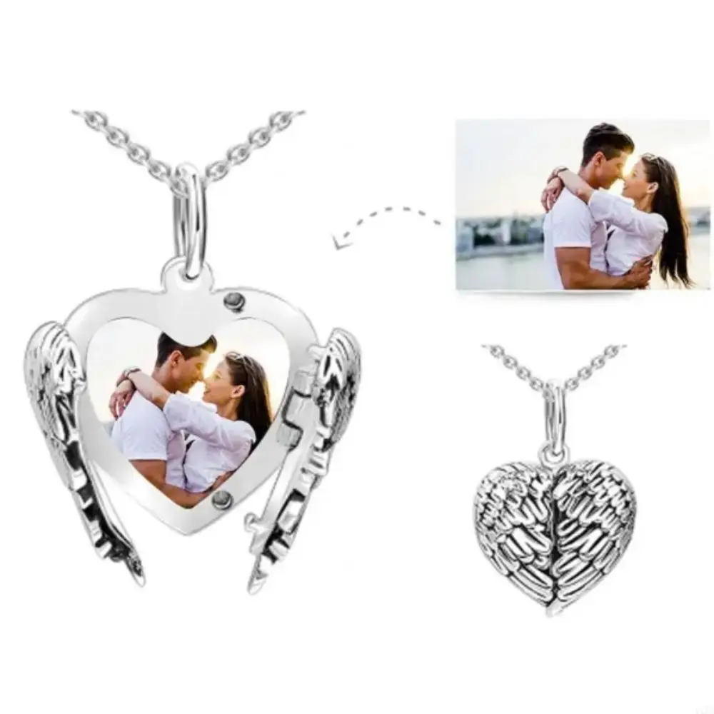 Sublimation Blank Angel Wing Pendant Timeless Elegance Wing Engraving Korean Style Jewelry Gold Color Metal Material