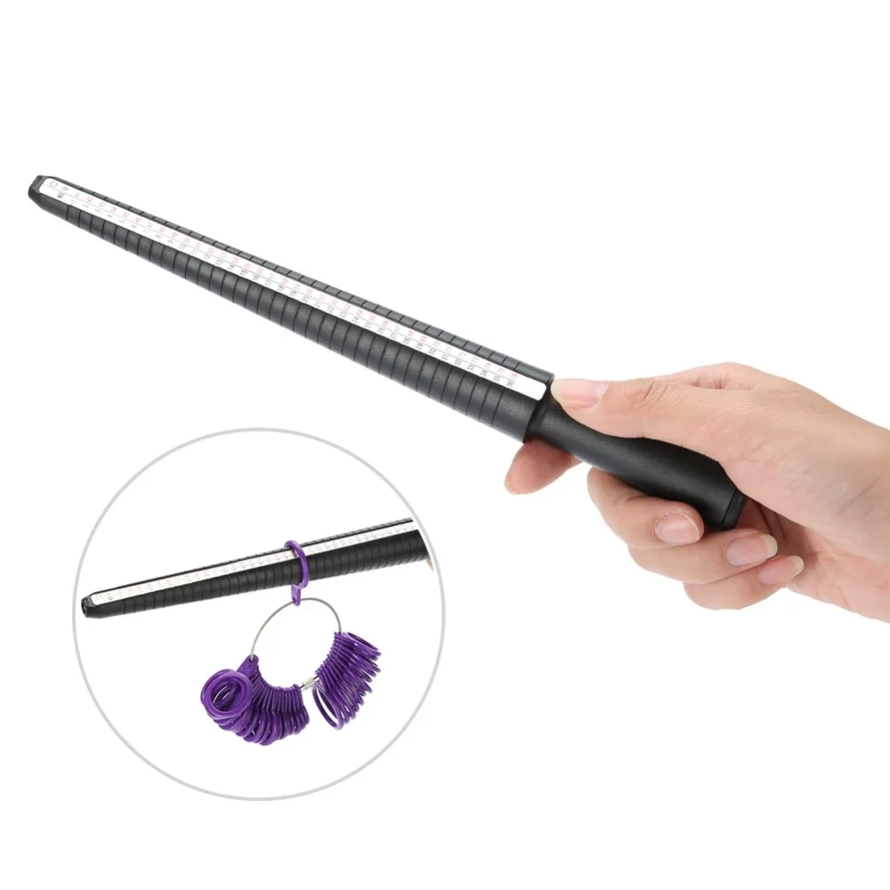 2Pcs Accurate Plastic Ring Sizer Uk Size Hk Size Finger Gauge Multi‑function 4-in-1 Measuring Tool Jewelry Making