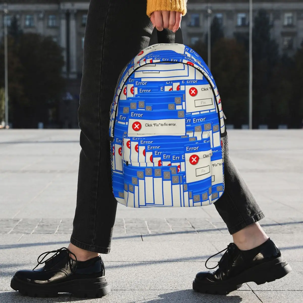 Windows Xp Error Tiled Backpack Student BookBag Boys Girls School Bag Computer Shoulder Bags