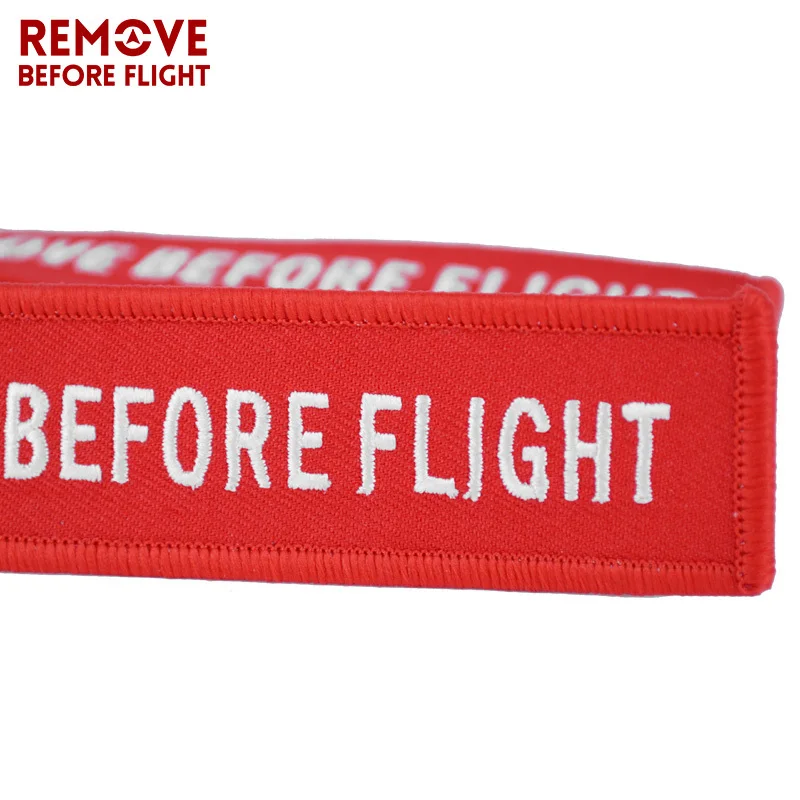 5PCS Remove Before Flight Key Chain Embroidery Motorcycles Key Ring Bijoux chaveiro For Cars Gifts Friends Cute Fashion Key Ring