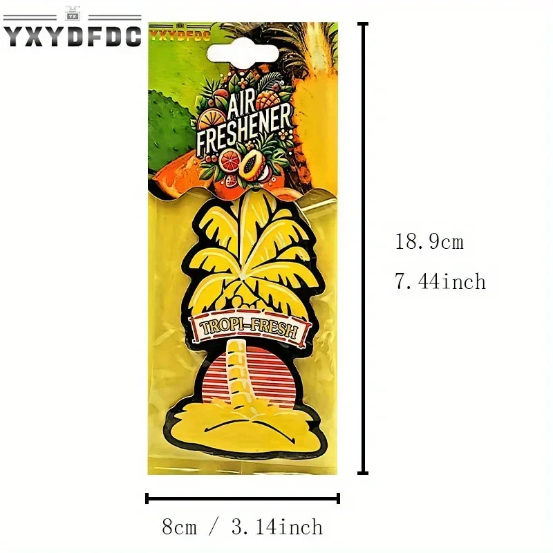 5-10Pcs YXYDFDC Car Air Freshener Natural scented tea paper Auto Hanging Vanilla perfume fragrance coconut tree