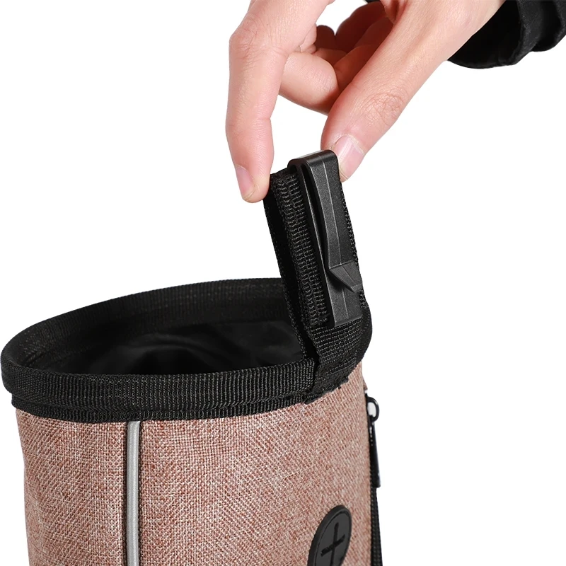 Dog Treat Training Pouch Easily Carries Pet Toys, Kibble, Treats Built In Poop Bag Dispenser Outdoor Dog Trainings Bag