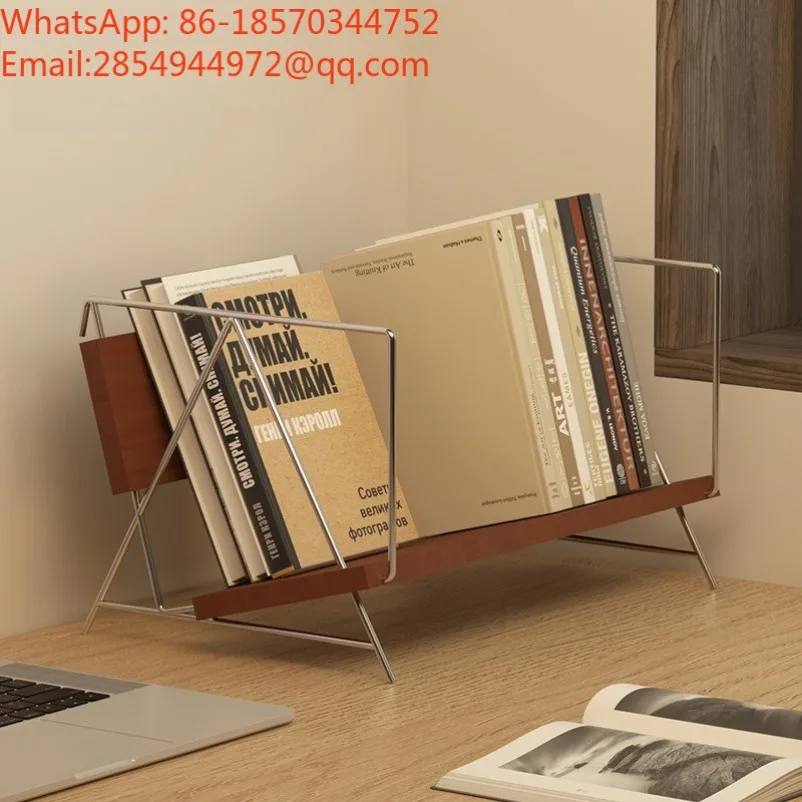 Simple Solid Wood Desktop Storage Riser Multi‑purpose Organizer for Book Magazine Document Office Home Use