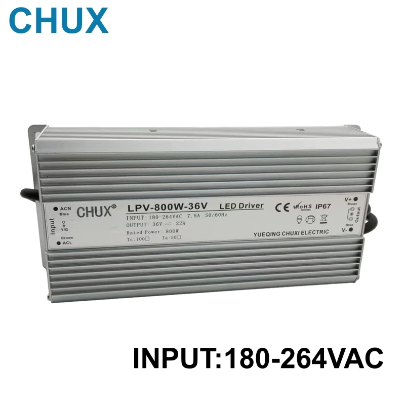 Imagem -03 - Chux-modo de Comutação Led à Prova Dágua Fonte de Alimentação Impermeabilização ao ar Livre Smps Lpv800w 24v 36v 48v 800w