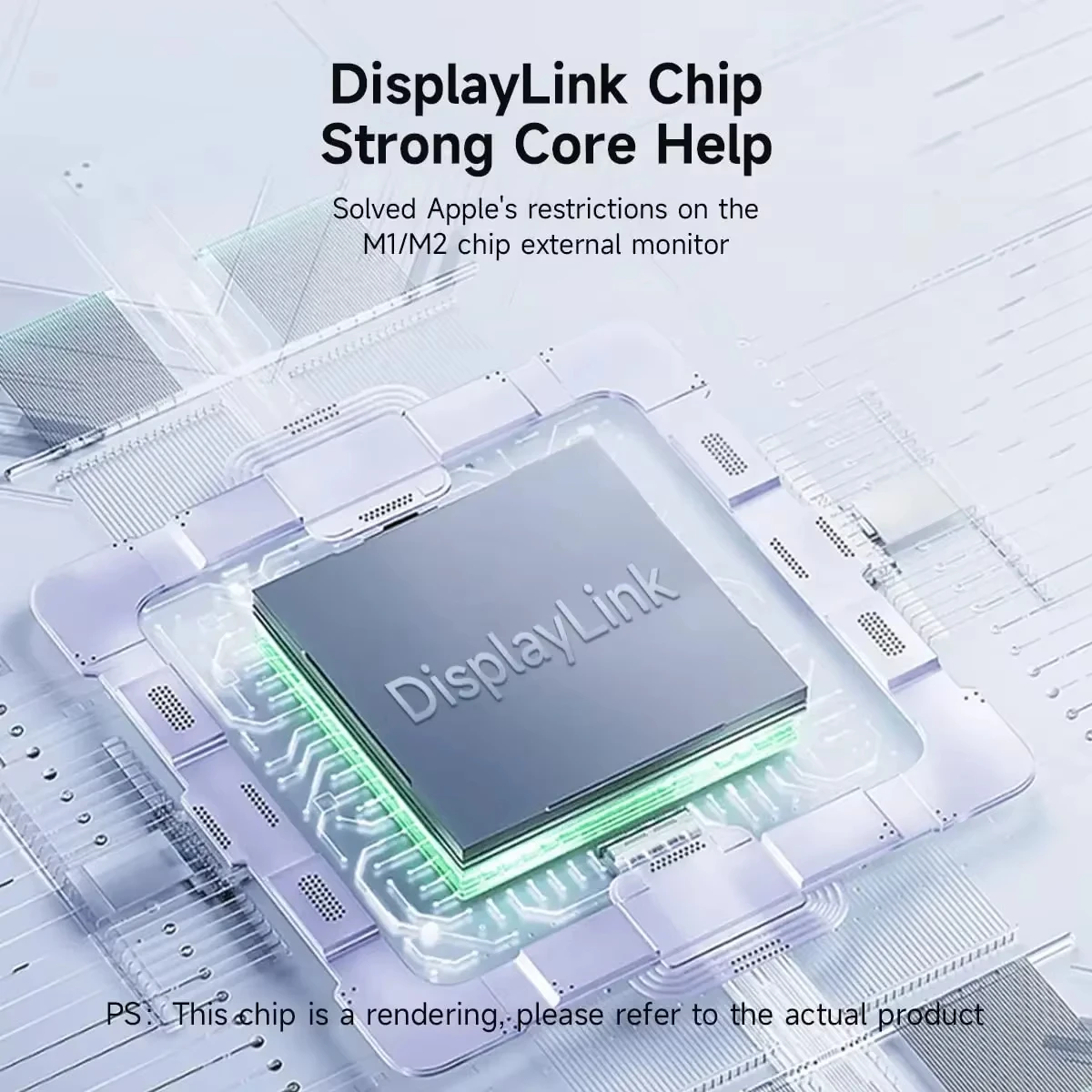 DL6950 Chip DisplayLink 4K 60Hz USB C/USB 3.0 to Dual HDTV Dock Station Compatible with Windows MacOS Mac M1/M2 Android Chrome