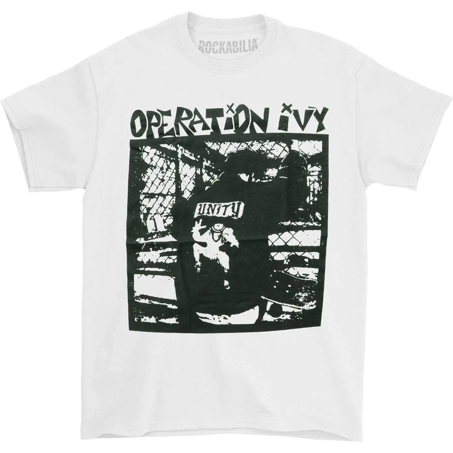 Men'S Operation Ivy Unity Inverted T Shirt White Small