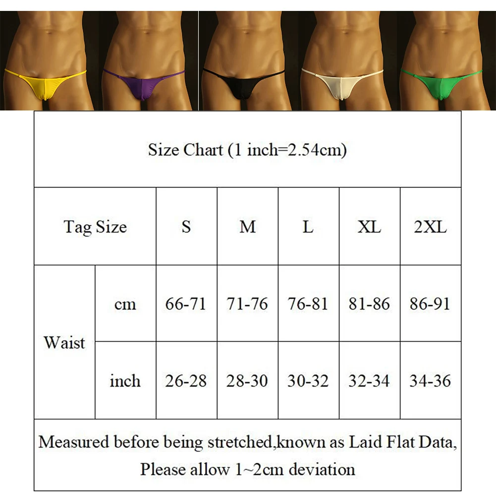 Seamless Thongs Underpants Underwear Bikini G-String Low-Rise Man Mens Mini Panties T-Back Bulge Pouch Buttocks
