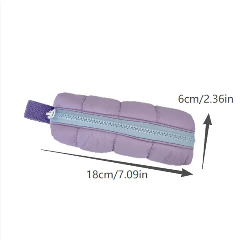 Cute Cotton-filled Pencil Case Pen Bag Large Capacity Student Stationery Storage Bag Portable Fashion Girly Cosmetic Bag Gifts
