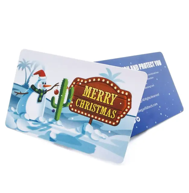 5PCS Christmas Gift Shielding Card RFID Blocking Card Protects NFC Contactless NFC Debit Credit Card ID Card Passport Protector