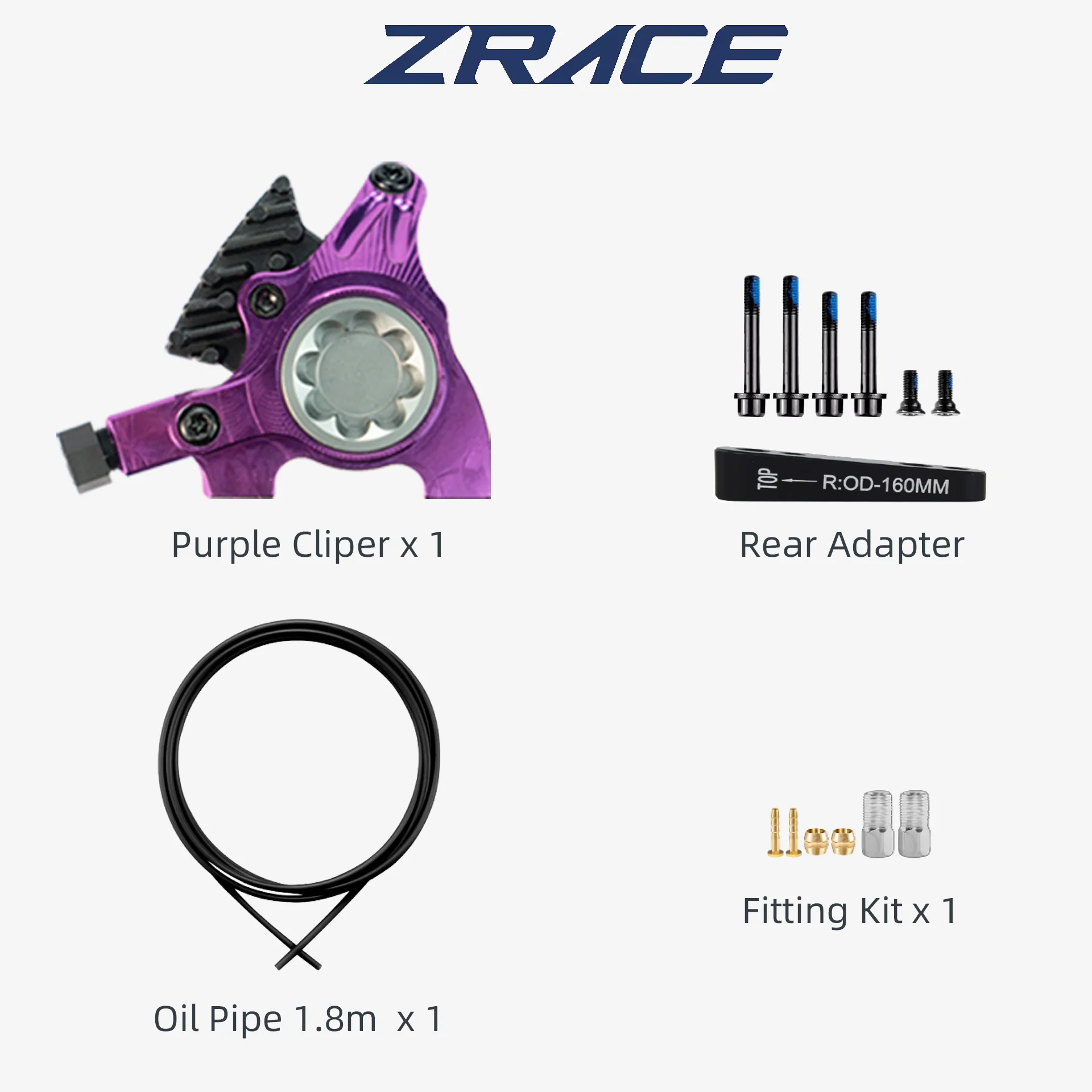 ZRACE XG Flat Mount Caliper, hydraulischer Straßenbremssattel, ICE-TECH-Pads, BMX-Raceing-Bremssattel, vollständig CNC, leicht
