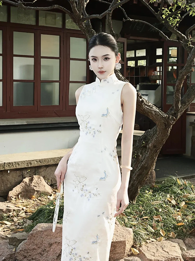 

Ele, большие размеры, новое китайское платье с воротником-стойкой Qipao Dr, женское летнее длинное платье с высокой модой XZY, облегающее платье