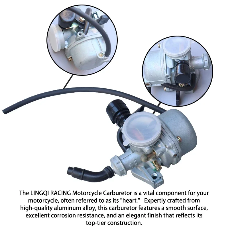 أدوات قطع غيار الدراجات النارية مكربن خنق يدوي 14.0 عالمي لـ 50cc إلى 125cc ATV نظام الوقود للدراجة الترابية ملحقات موتوكروس #2