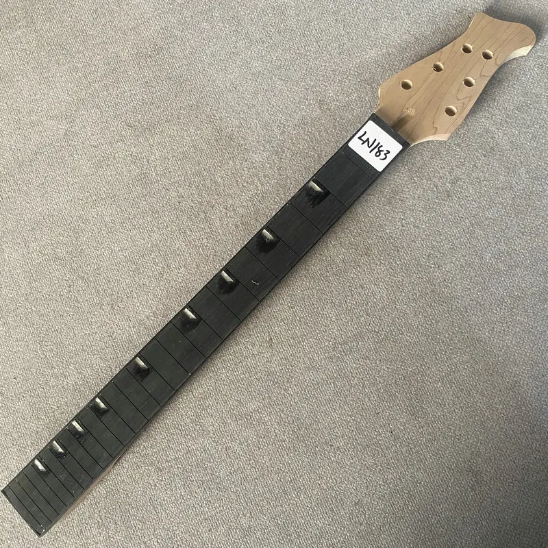 

LN183 Machine Head L3+R3 Electric Guitar Neck 24 Frets Maple+Rosewood Right Hand No Frets No Paints Unfinished DIY Part