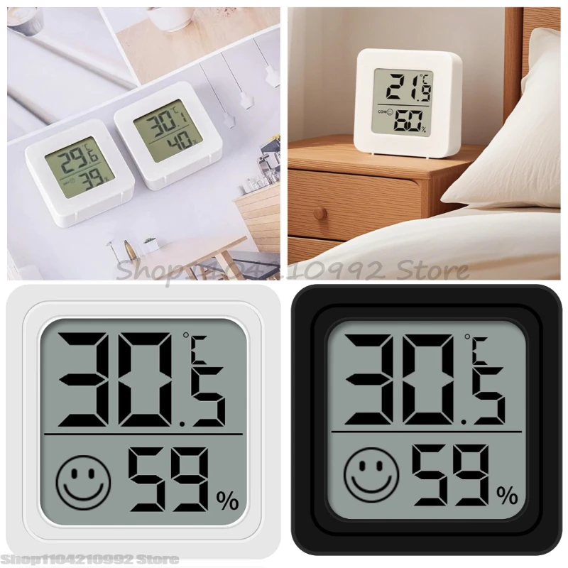 Termômetro Digital e Higrômetro Mini para Ambiente Interno, Monitor Eletrônico de Temperatura LCD, Higrômetro para Quarto Externo, Termostato para Bebês