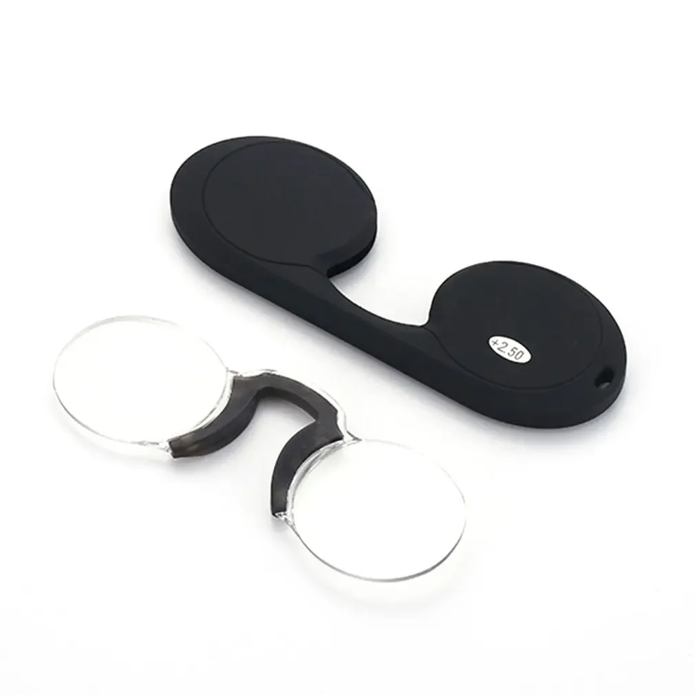 Occhiali uomo donna portatile confortevole morbido Silicone Clip naso presbiti portachiavi occhiali da lettura Gafas 1.0, da 2.0 a 3.0