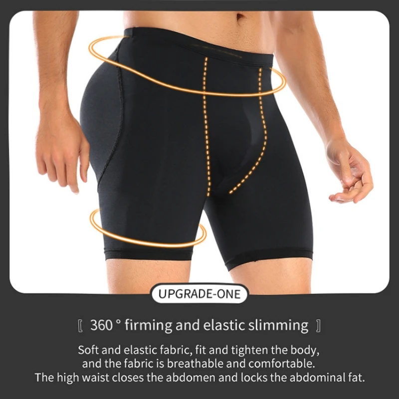 Men Tummy Control Shorts Hip Lift Pads Binders Shapewear Thigh Slimming Body Shaper Boxer Butt Lifter Padded Underwear Panties