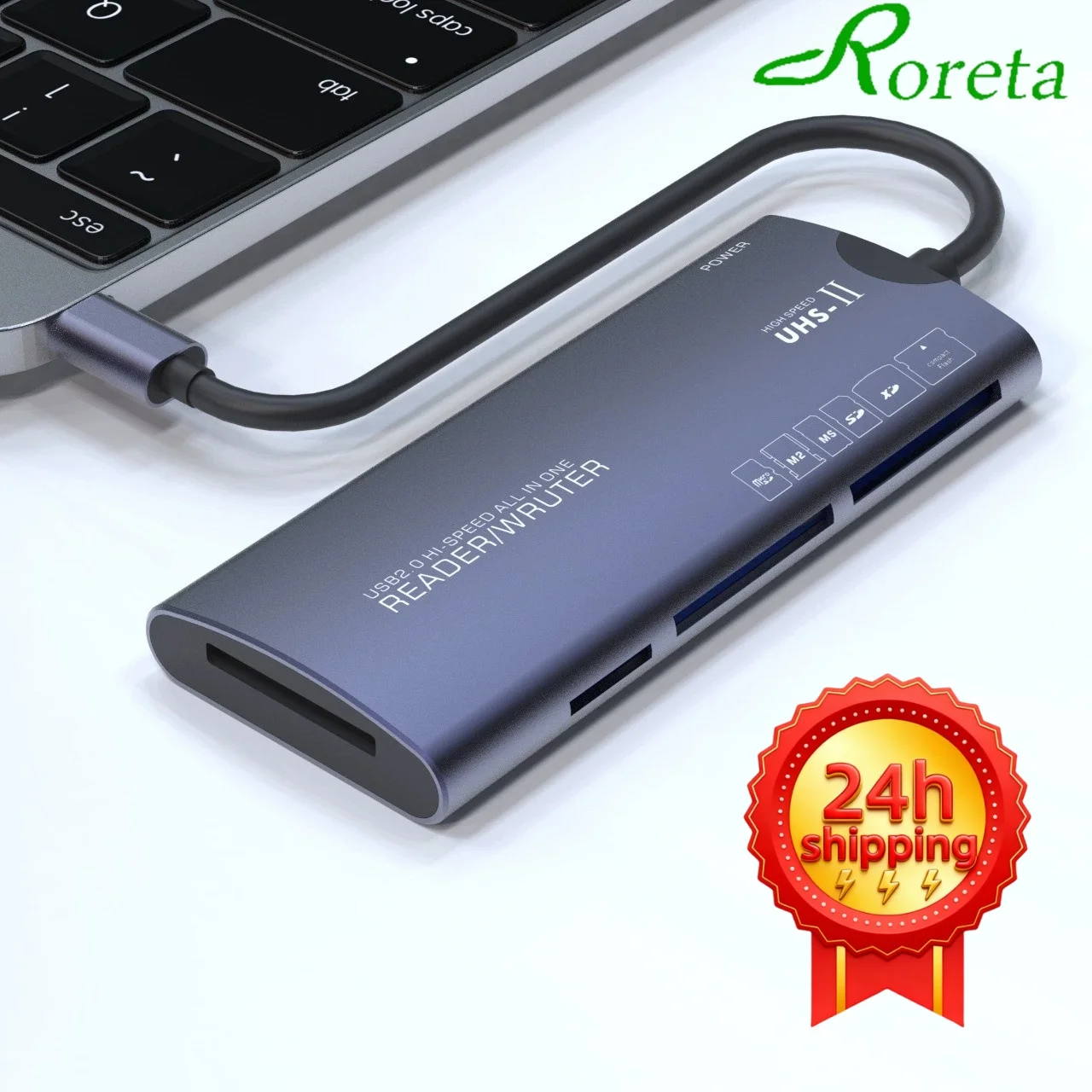 6IN 1 Multifunctional Card Reader USB High Speed Data Transfer Adapter Type C SD/TF/XD/CF/M2 Memory Reading For Cameras Computer
