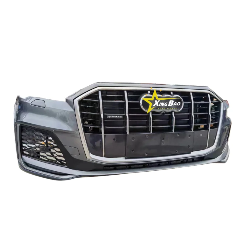 For AUDl Q7 RSQ7 Front Bumper Assembly With Grille Front Body Kit With Radiators Electronic Fan LED Headlights 2015~2023