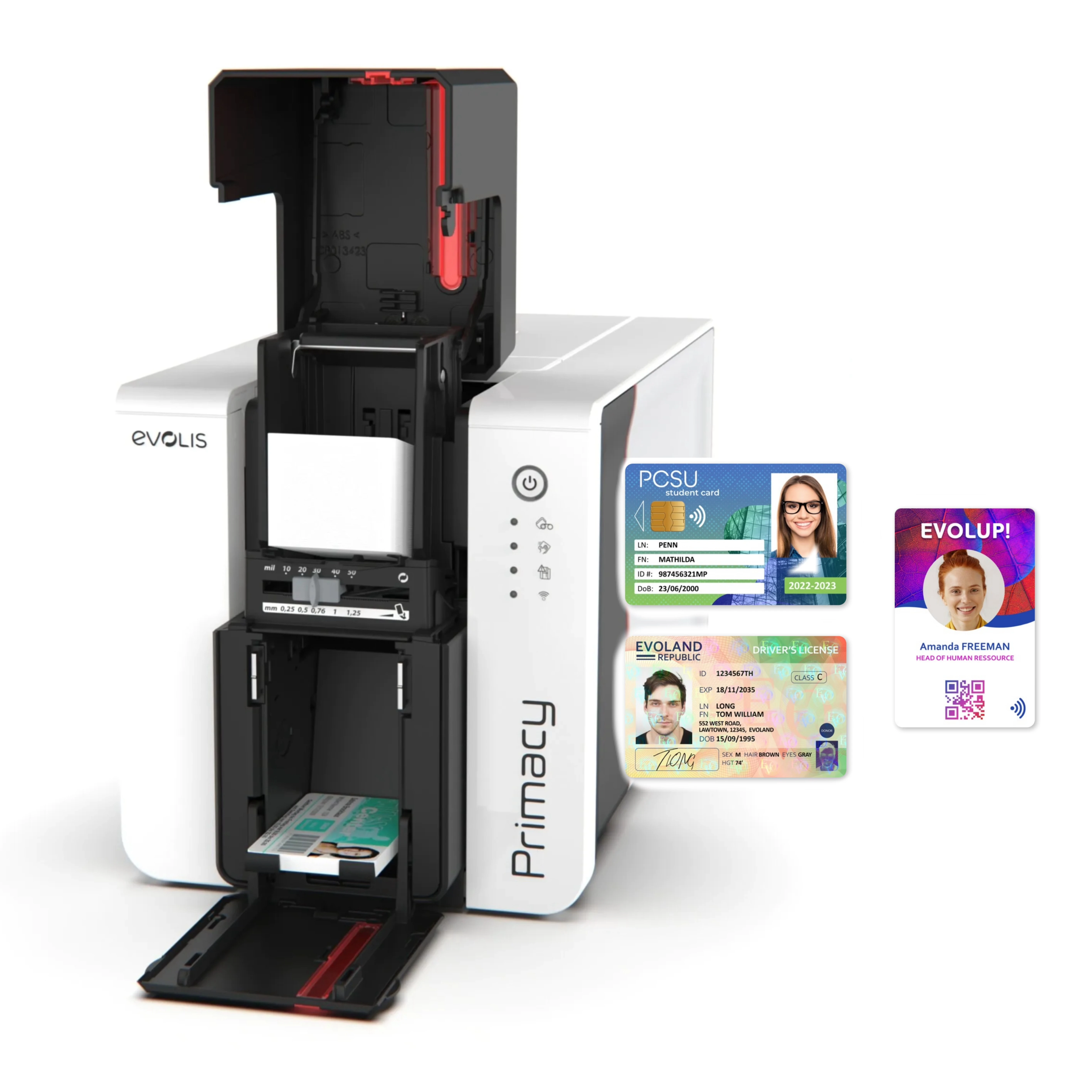 New Product Genuine Evolis Primacy 2 Single Side Dual Side ID PVC Plastic Card Printer