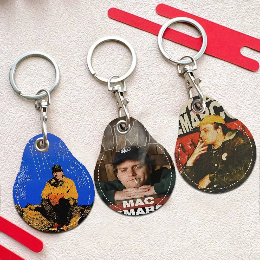 روك المغني M-Mac D-Demarco 1 قطعة بولي Leather الجلود المفاتيح واقية قفل الباب التحكم في الوصول العلامات حافظة للبطاقات مفتاح العلامة الدائري #2