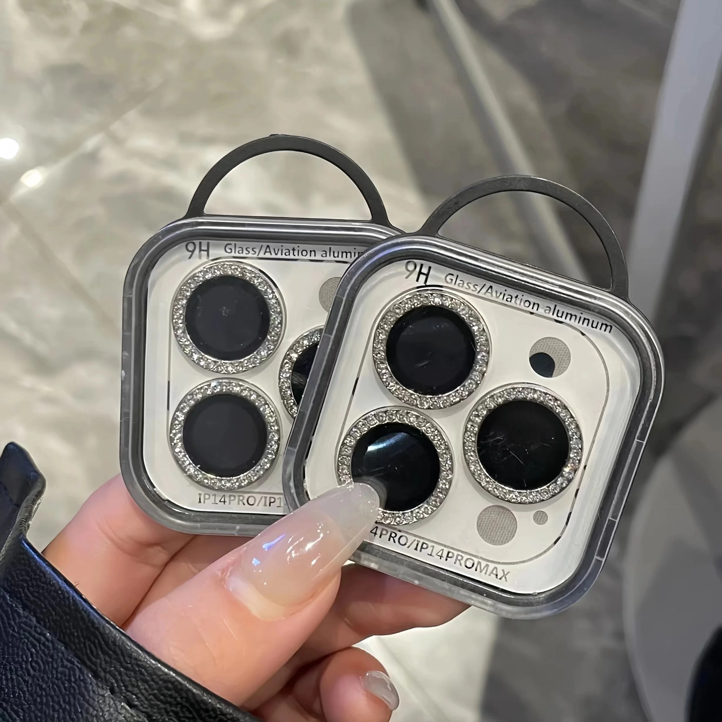 3-2枚入り キラキラ輝くダイヤモンドカメラレンズプロテクター Apple iPhone 16 17 Pro Max用 スクリーンプロテクターフィルム iPhone 16 15 Plus用