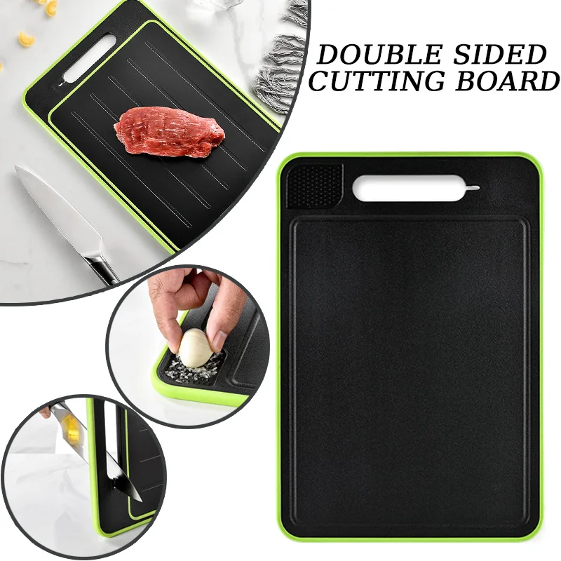 

Двусторонняя разделочная доска с 1 шт. с теркой, точилкой, бытовая многофункциональная доска для размораживания, кухонные гаджеты VIE LENTE