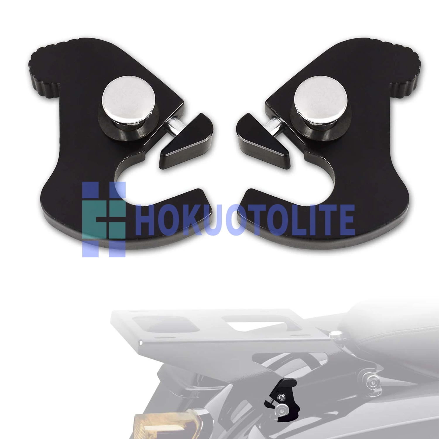 Detachable Rotary Mounting Sissy Bar Luggage Rack Latch Clips Kit For Harley Touring Softail Electra Road Street Glide Sportster