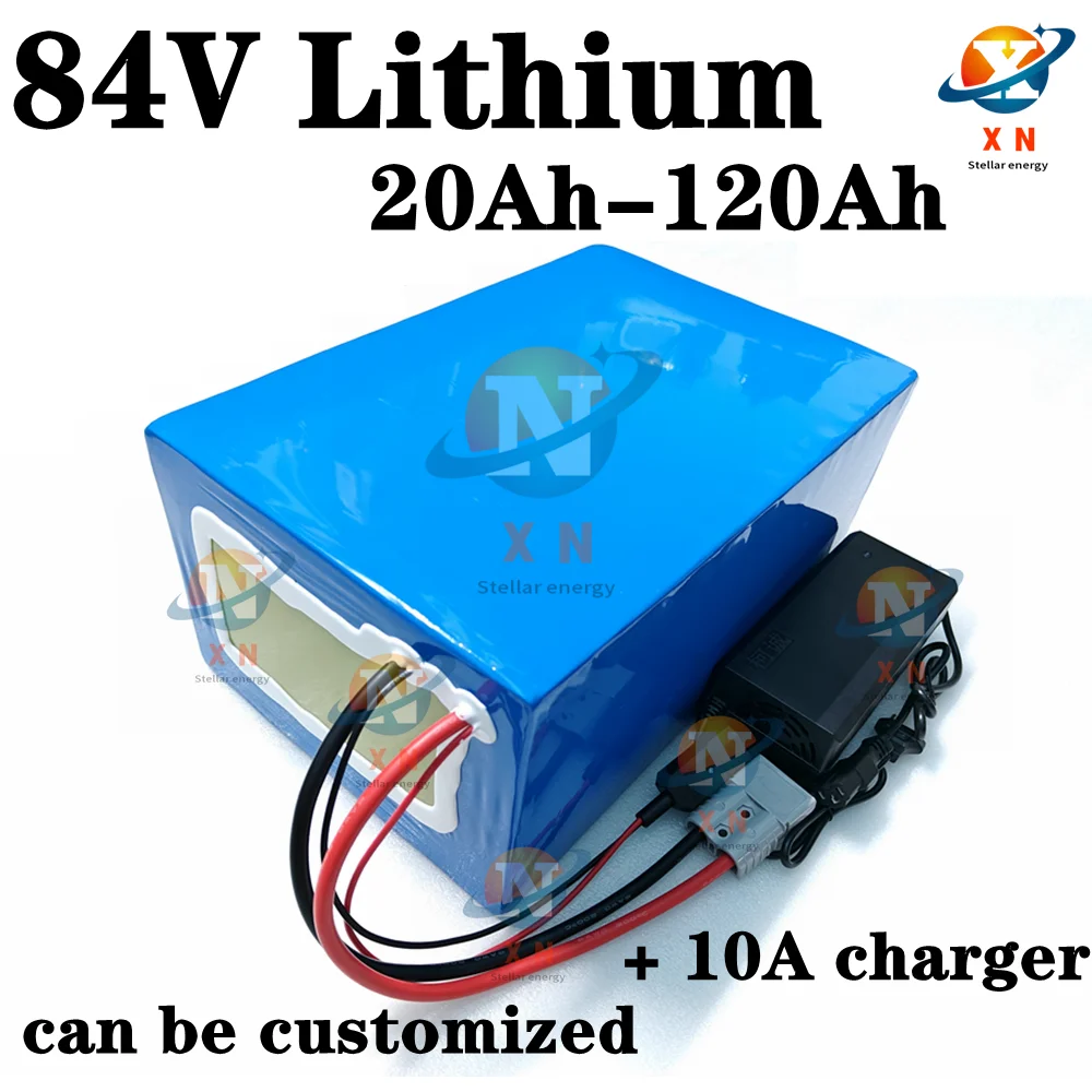 84v 50Ah 30Ah 100Ah 60Ah 80Ah lithium ion battery for 4000W 5000w inverter motorcycle golf cart + 10A charger