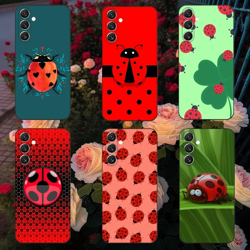 Insect Seven-star ladybug   Phone Case For Samsung Galaxy A13,A21s,A22,A31,A32,A52,A53,A71,A80,A91 Soft Black Cover