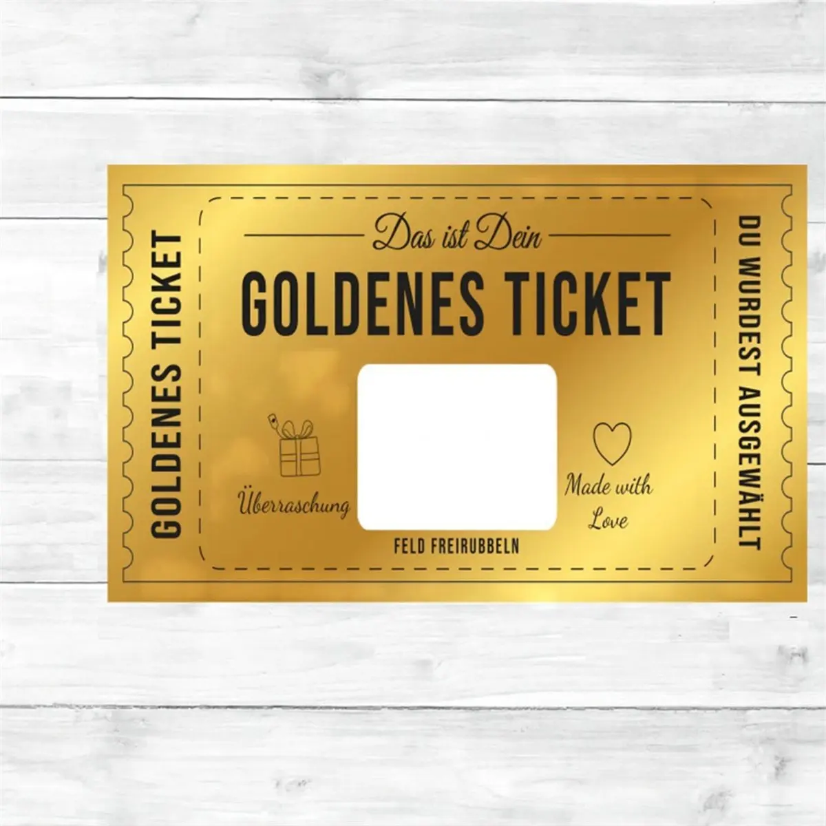 N14R Top Gold Ticket Scratch Card Gravure Printing Greeting Card Luxury Gift Birthday Blessing DIY Scratch Gift