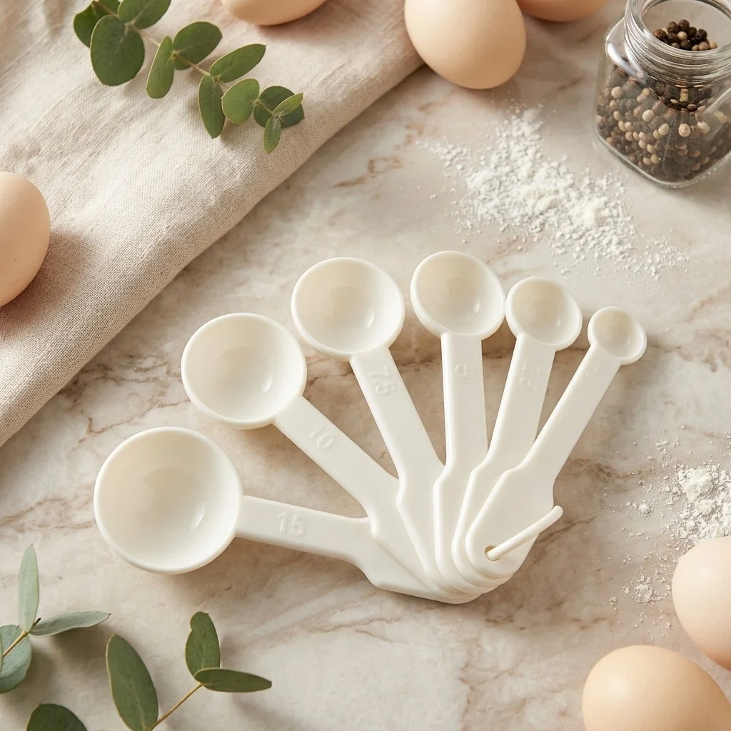 6pcs/set Nestable Plastic Measuring Spoon Set Multifunctional Coffee Bean Salt Seasoning Measure Spoon For Baking&Cooking Tools