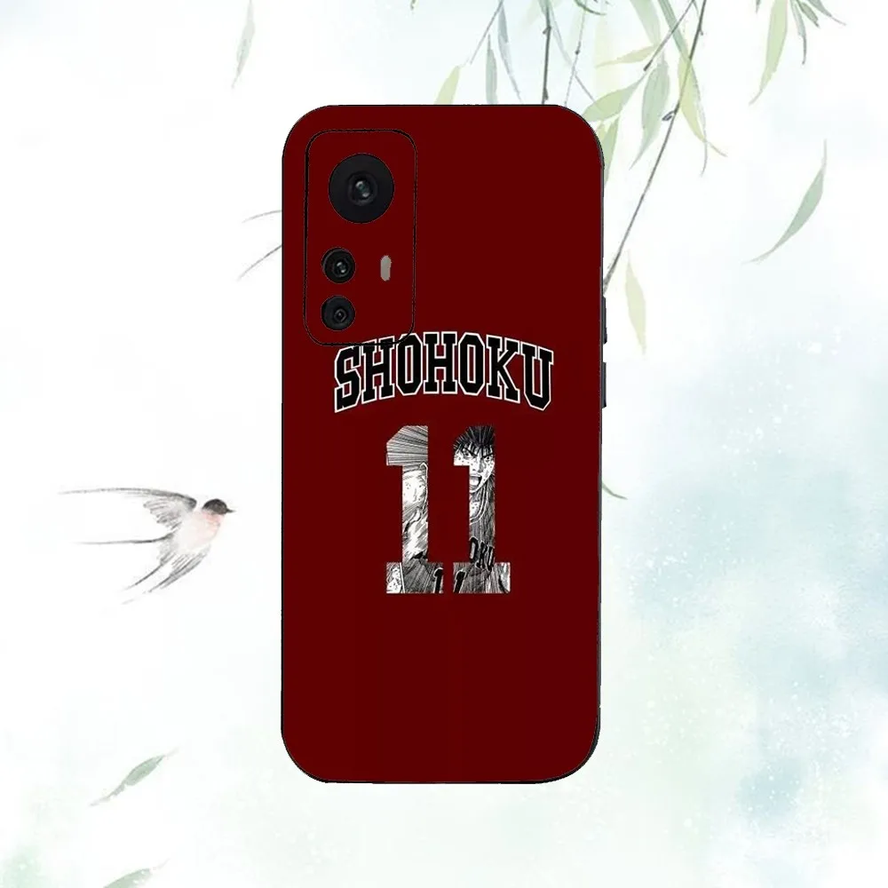 S-Slam D-Dunk Anime Basketball Phone Case For Xiaomi 11 Redmi Note 11 5G 8T 9A 9 10T Note8Pro Note9 12SUltra Black Case