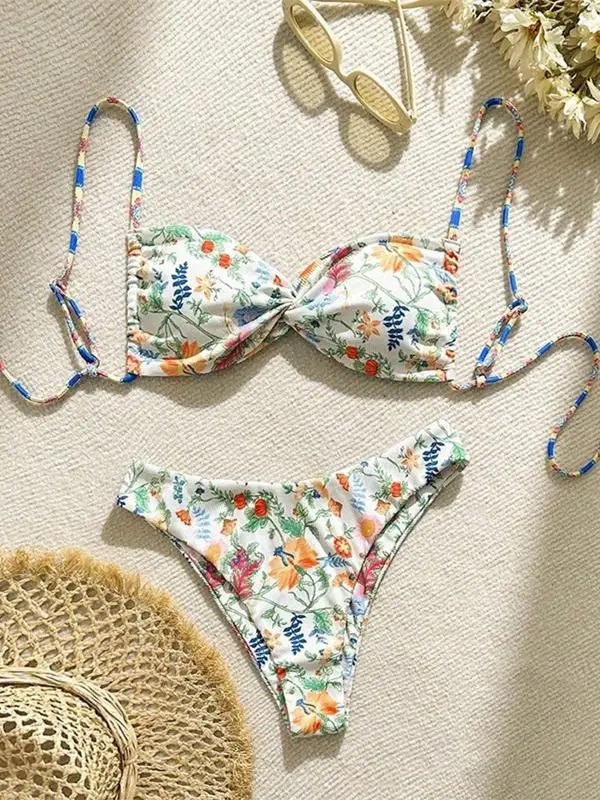 

Новинка 2025 года: Купальник-бикини с эффектом пуш-ап для небольшой груди, раздельный, с зауженным верхом, для женщин