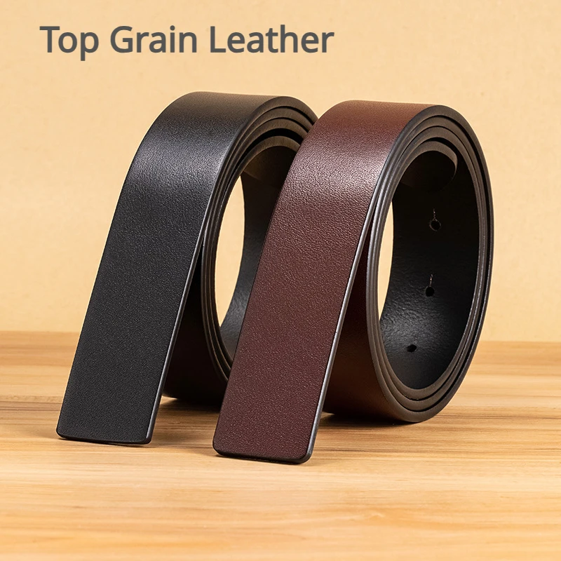 3.35cm/1.32\'\' Genuine Leather Belt for Men First Layer Cowhide Full Grain Leather Men\'s Business Casual Waist Strap