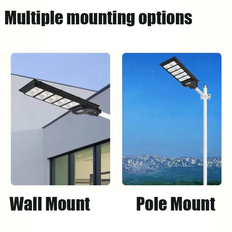 Solar Street Light Outdoor 800W 1000W 1200W Waterproof Remote Control Motion Sensor Wall Lamp for Garden Patio Path Road
