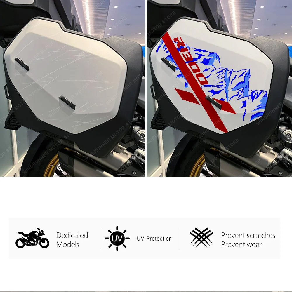 Trunk Sticker Side Case Pads Motorcycles Luggage Cases Protective Decal For R1300GS Trophy Option 719 Triple Black 2024