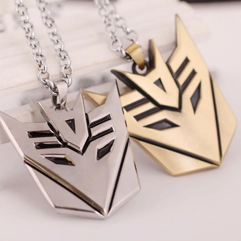Anime Transformers Optimus Prime Necklace Cartoon Steel Keychain Peripheral Movie Jewelry Men Pendant Cool Birthday Gifts