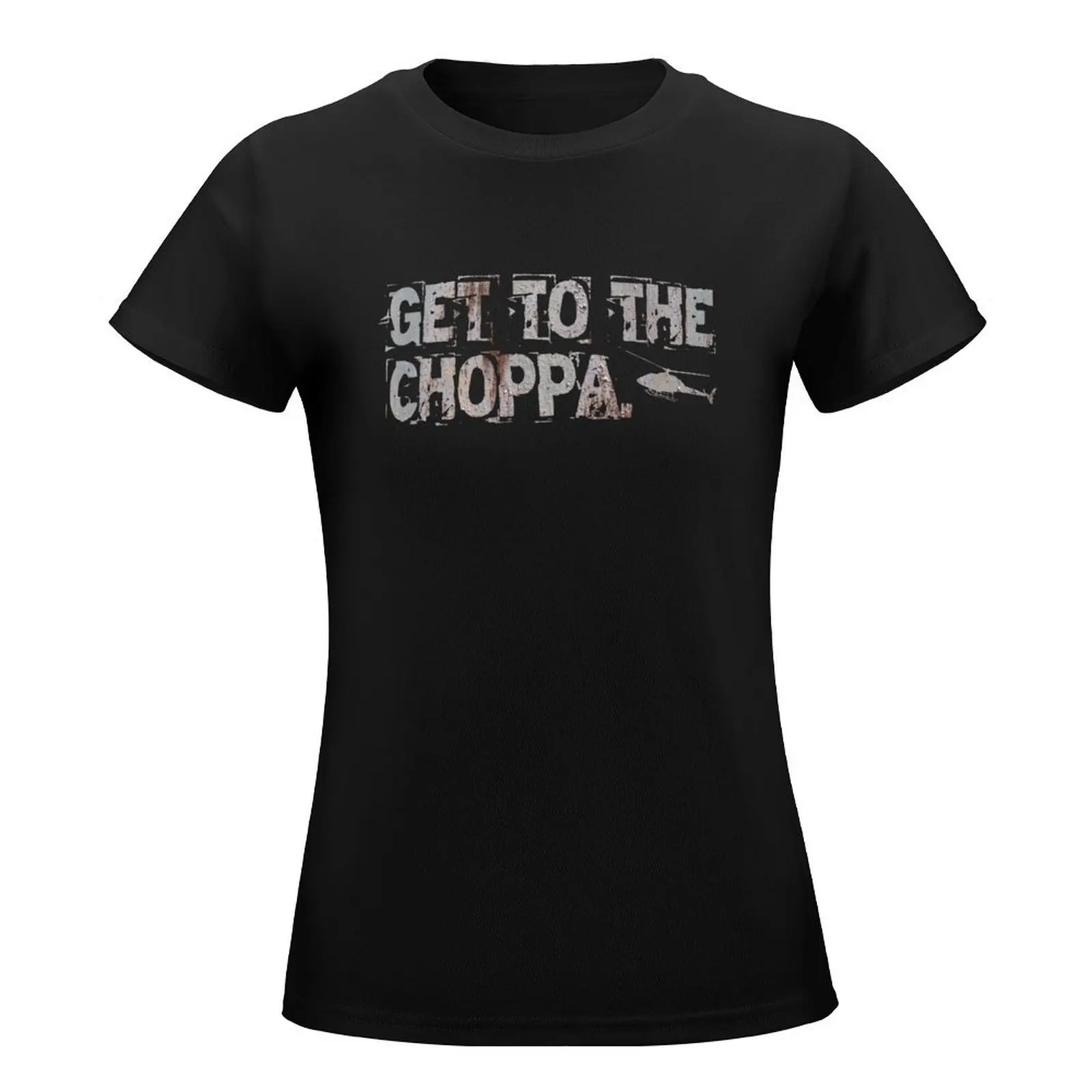 Camiseta de entrenamiento para mujer, ropa estética gráfica de Get To The Chopper Predator