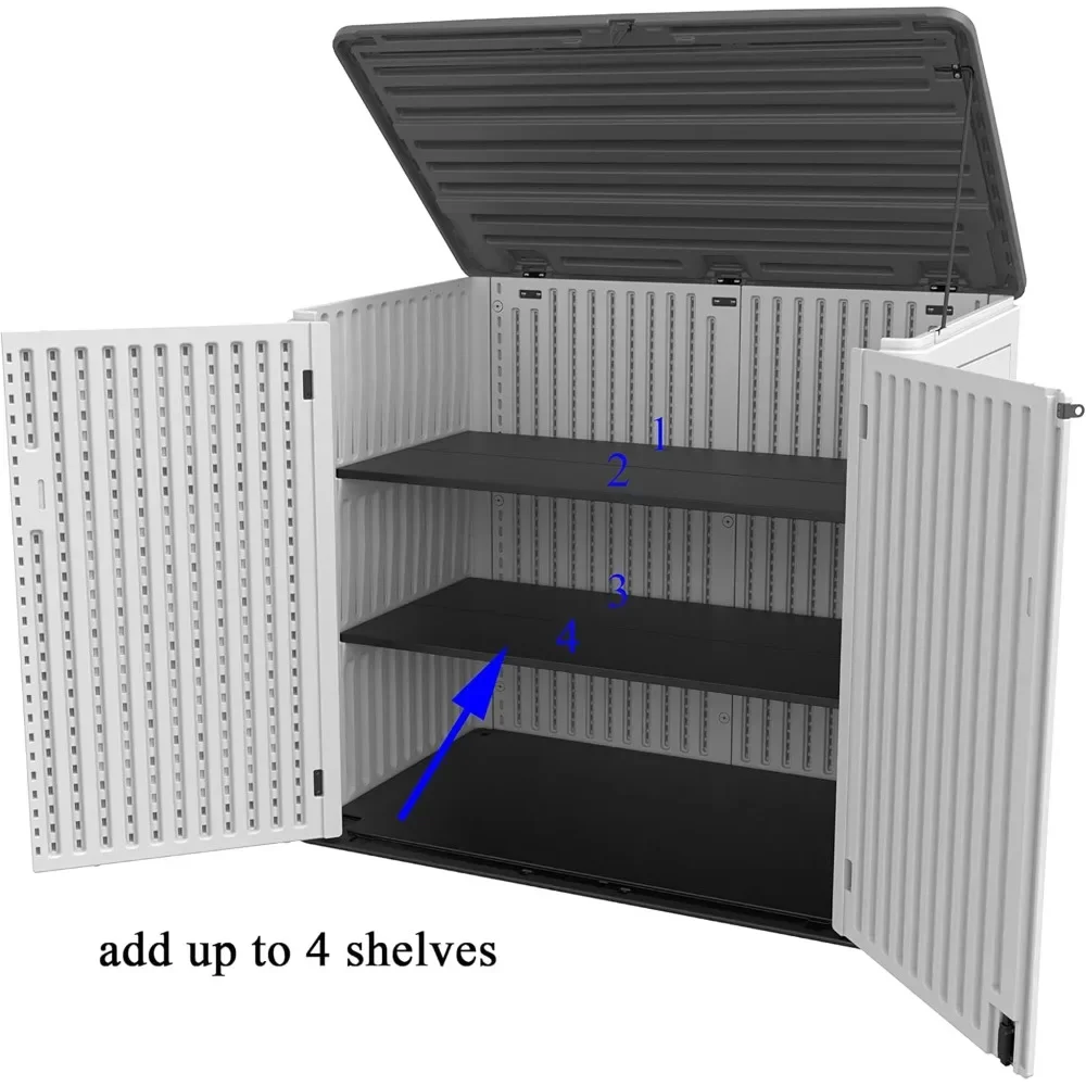 Storage Shed, Patio and Backyard, Customized Shelves &Lockable, Storage Shed