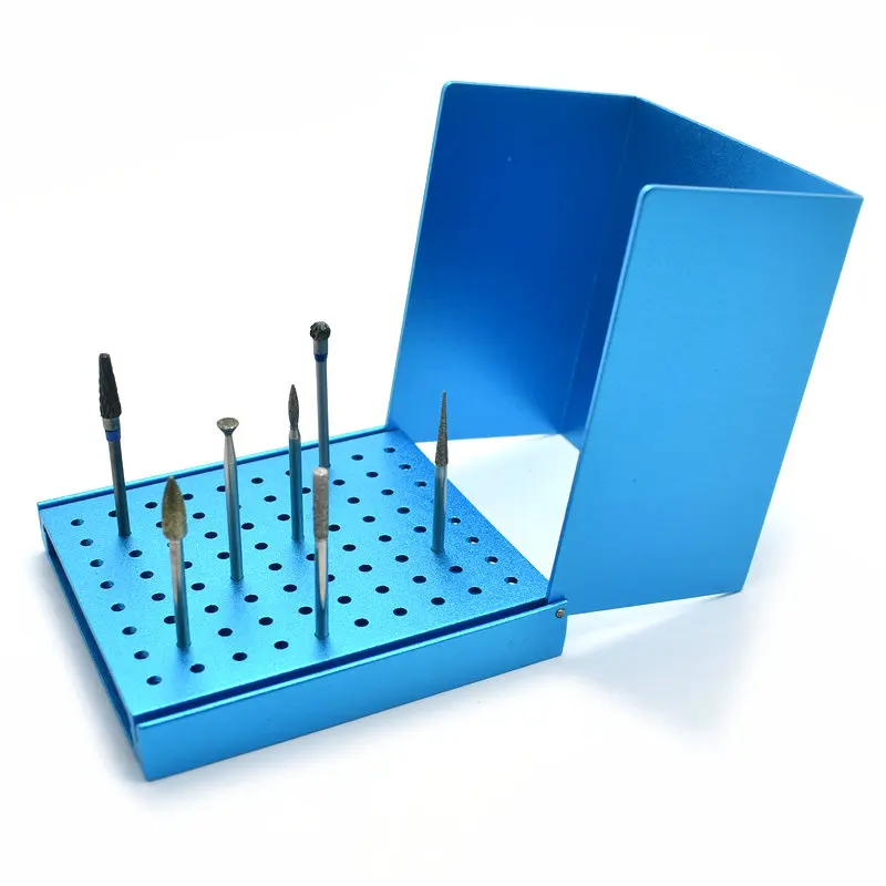Dental 100 Holes Metal Stand Holder Autoclave Sterilizer For High Speed FG Burs Diamond Bur Carbide Burs