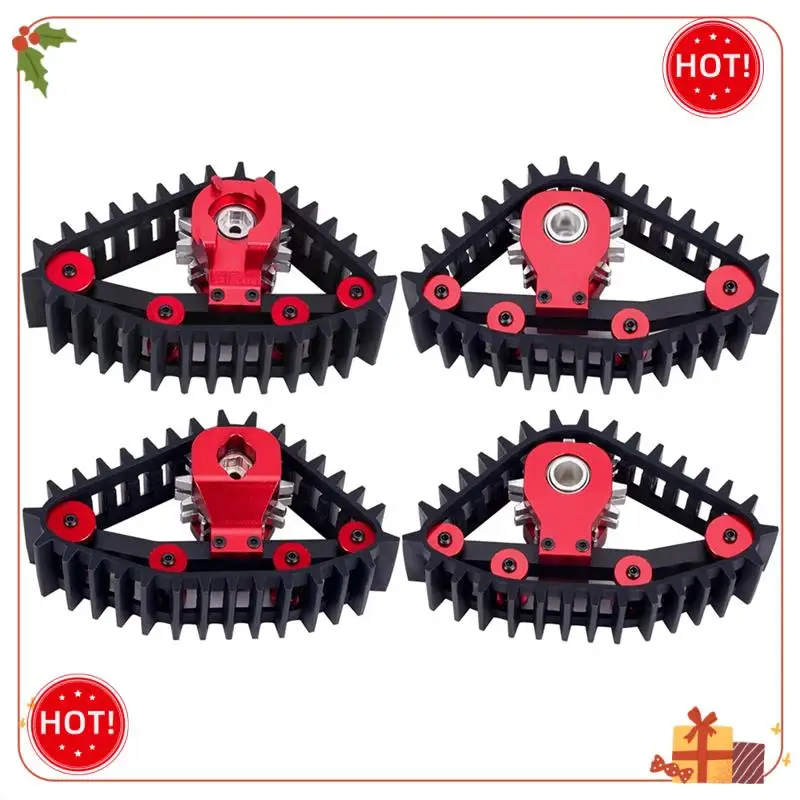 

Durable-4Pcs Snow Tires Sets Carload Tracks Wheel Sandmobile Conversion For 1/18 RC Crawler Car TRX-4M Accessory Parts