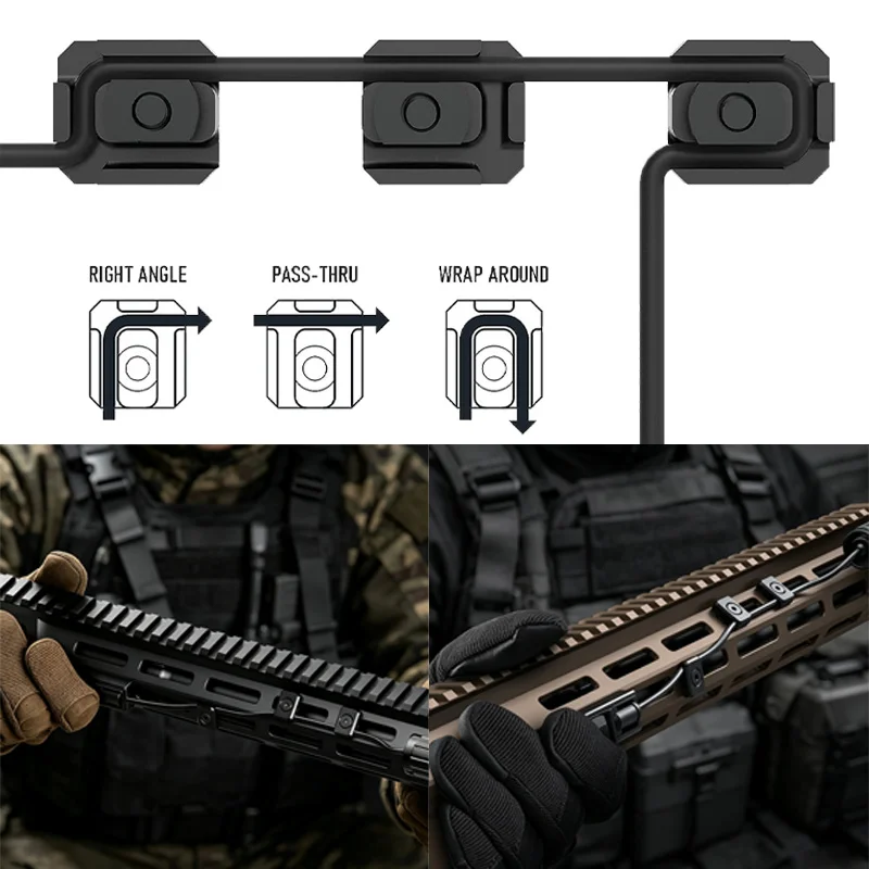 Pressure Switch Cable Guides Clips,for Rail,Flashlight Cable Holder,Wire Management Clips,Hunting &Toy Gun Accessories