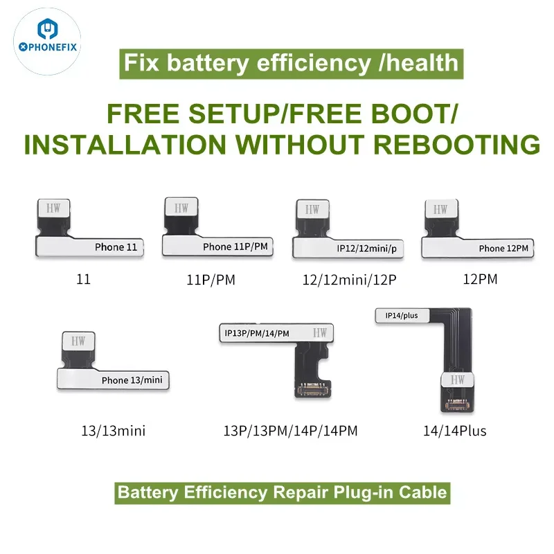 Battery Tag-on Repair Flex Cable Without Programmer for iPhone 11 12 13 14 15 Pro Max Battery Health Data Calibration