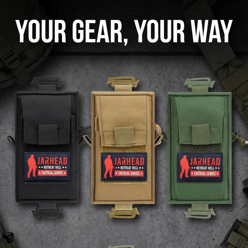 

Backpack Shoulder Strap EDC Pouch Tactical Quick Access Tools Bag for Outdoor Hiking Camping with Hook-and-Loop Patch Area