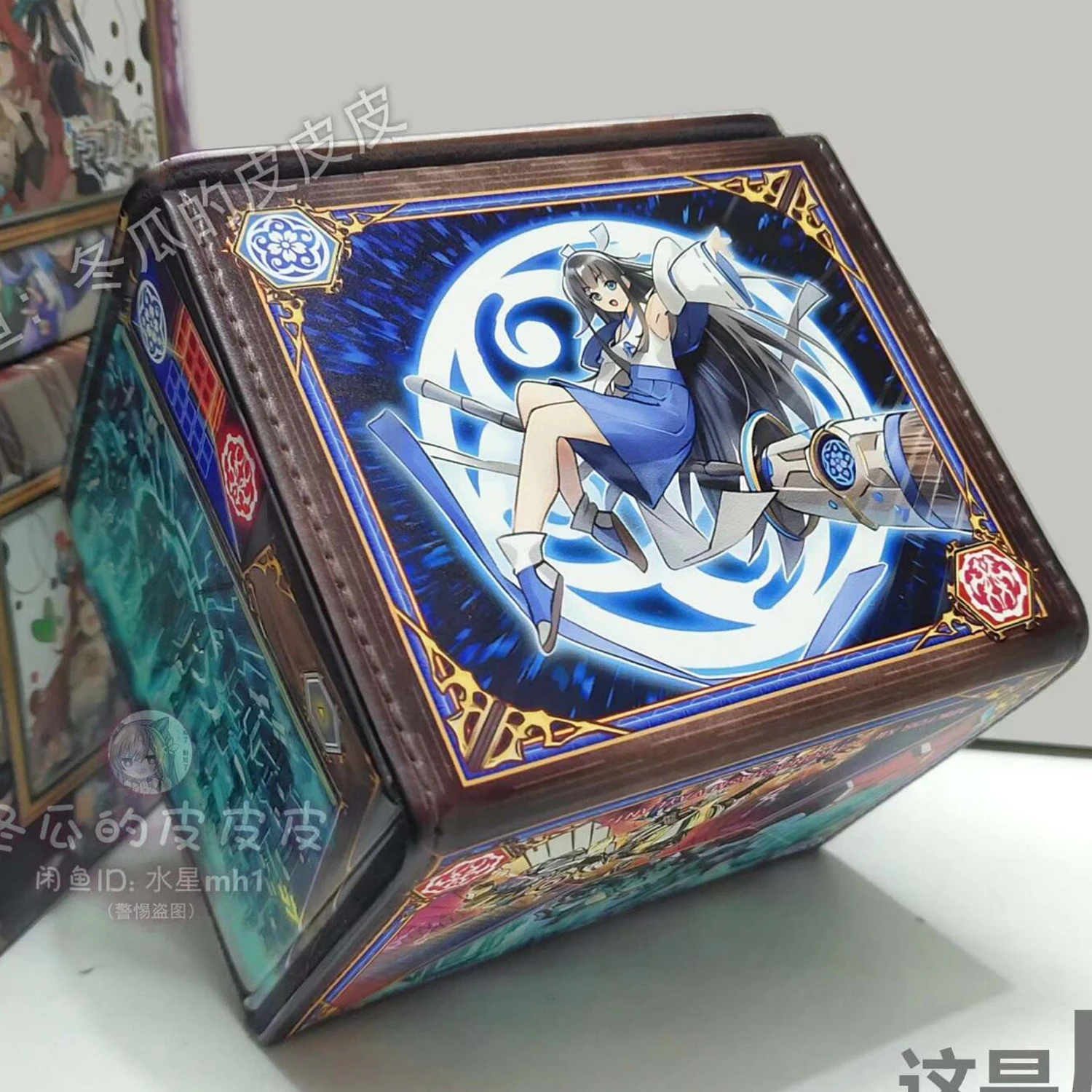Diy Self Made Yu-Gi-Oh! Shinonome The Vaylantz Priestess Card Storage Box High-End Leather Card Storage Box Anime Cards Gift Toy