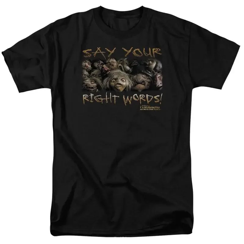 Labyrinth Say Your Right Words Licensed Adult T Shirt